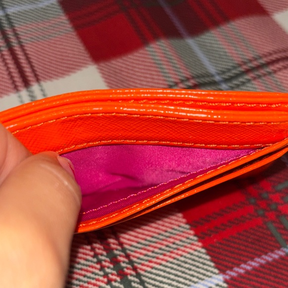 Tory Burch Vibrant Orange Card Holder - Picture 7 of 10